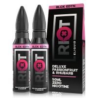 Deluxe Passionfruit and Rhubarb By Riot Squad BLCK EDTN Shortfill 2x50ml 
